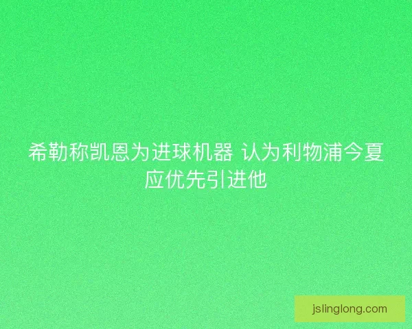 希勒称凯恩为进球机器 认为利物浦今夏应优先引进他