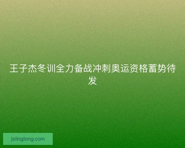 王子杰冬训全力备战冲刺奥运资格蓄势待发